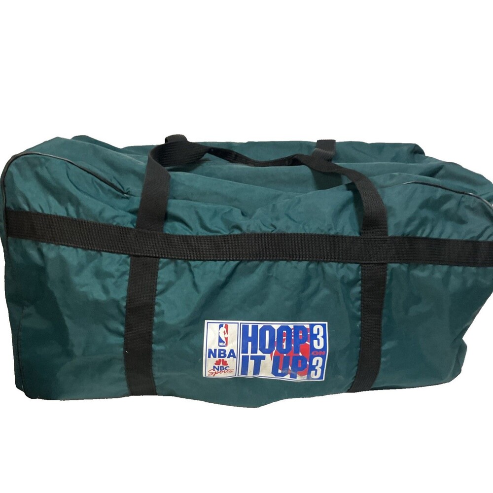 NIKE VTG 90’s Large Duffel Bag NBA Hoops It UP 3-on-3 Tournament Teal 27”x 17”